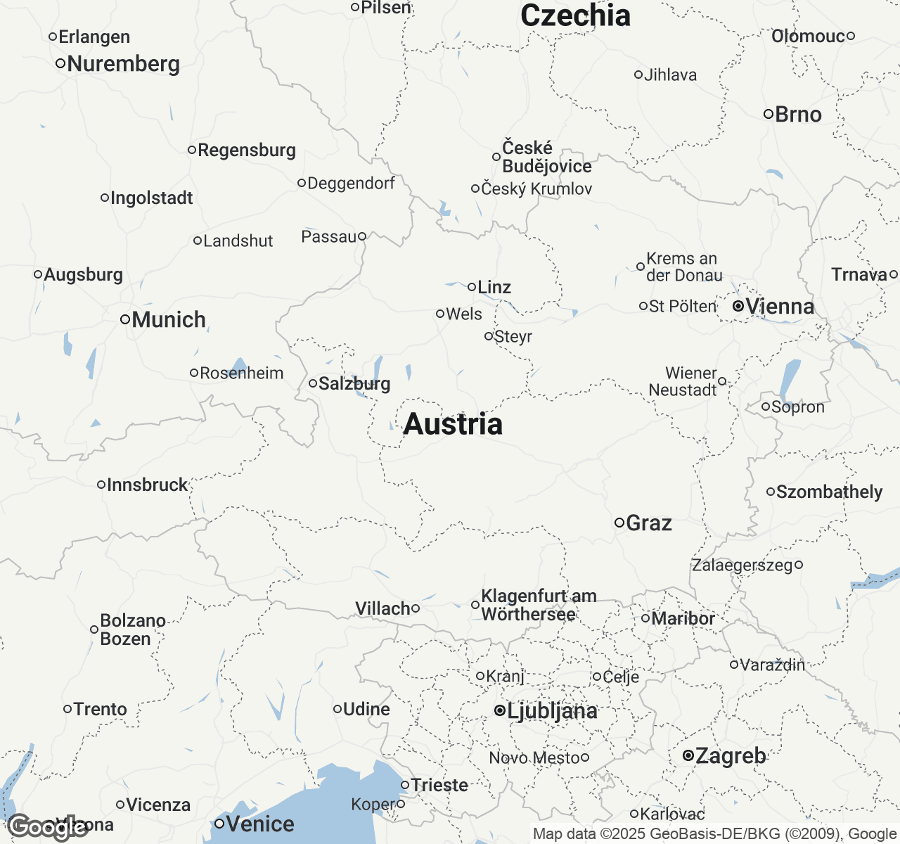 Map of Austria